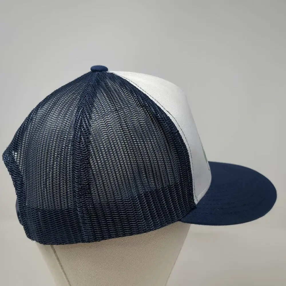 Yupoong Trucker Hat Blue White One Size PNCLL Lacrosse League Snapback Mesh